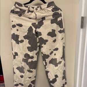 Women’s Wide Leg Utility Pants - Wild Fable - Cow Pattern XXS